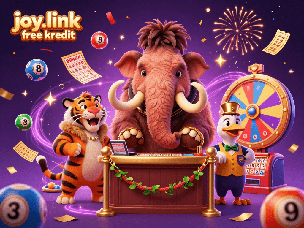 Join the excitement of joy.link free kredit with vibrant lottery scenes featuring unique characters and dynamic game elements.