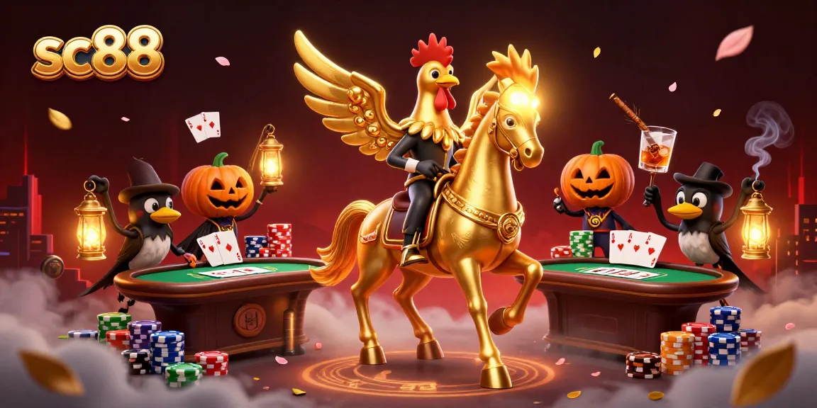 Experience thrilling action at sc88 with golden rooster and poker gameplay in a vibrant casino.