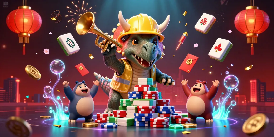 F168 enhances your winning experience with vibrant 3D casino vibes from cheerful triceratops and cheerleaders.