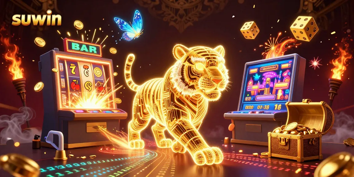 Experience the excitement of suwin with a vibrant casino landscape and thrilling game action.