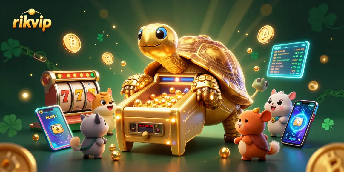 Experience thrilling gameplay at rikvip with vibrant slot machines and crypto elements.