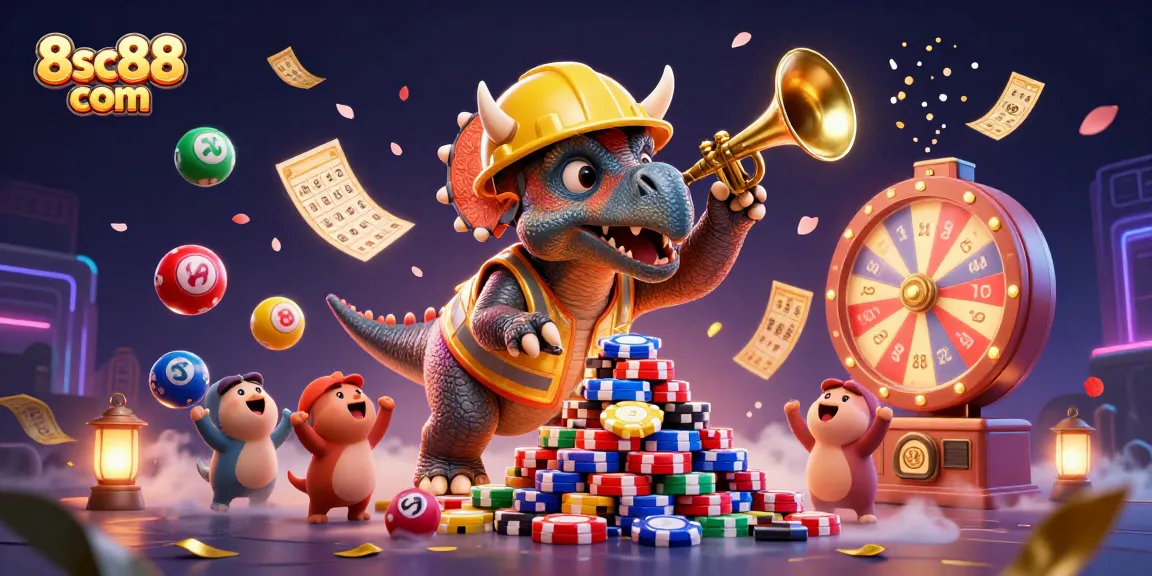 Experience thrilling gaming action at 8sc88 com with vibrant lottery and casino elements.