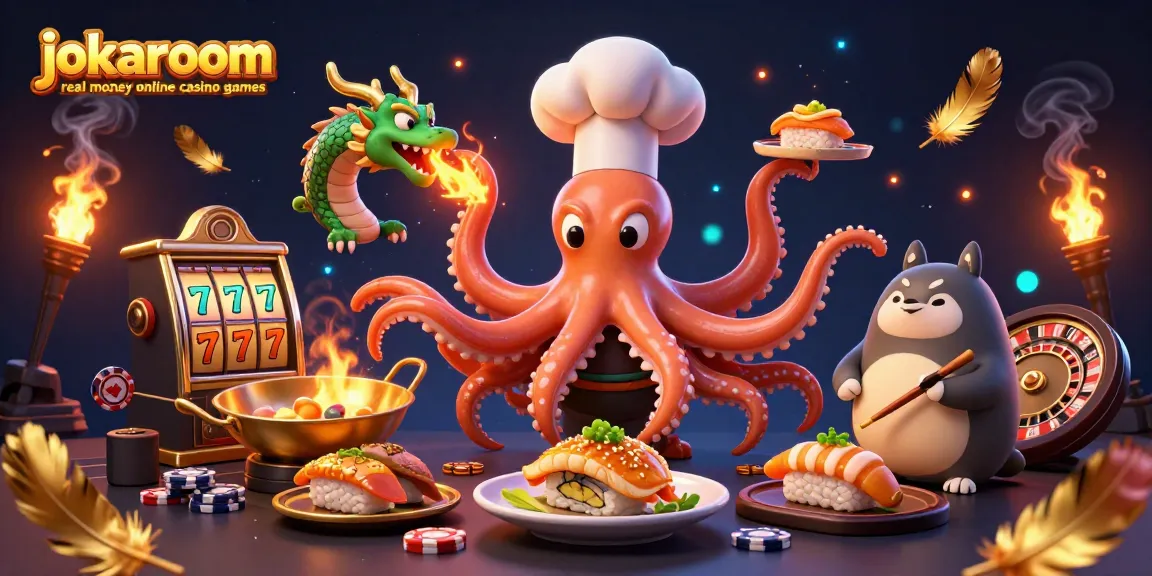 Experience the thrill of jokaroom real money online casino games with an enthralling 3D illustration.