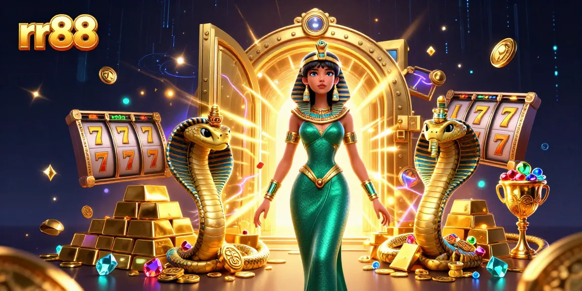 Experience the thrill of winning at rr88 with a stunning gaming scene featuring vibrant casino elements and dynamic characters.