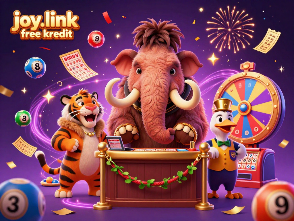 Join the excitement of joy.link free kredit with vibrant lottery scenes featuring unique characters and dynamic game elements.